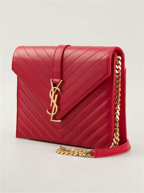 yves saint laurent red purse|red Saint Laurent bag.